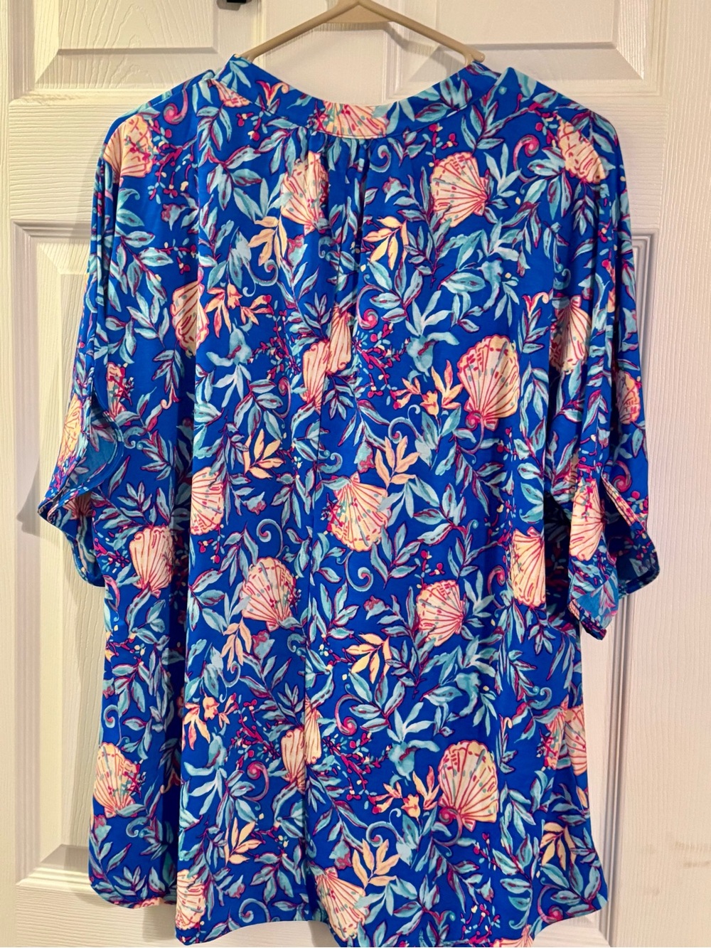 Dear Scarlett Royal Blue Seashell Print Top - Picture 6 of 6